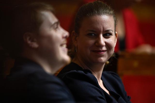 President of La France Insoumise - Nouveau Front Populaire parliamentary group Mathilde Panot attends a session of questions to the government at The National Assembly, France's lower house parliament, in Paris on January 21, 2026. (Photo by JULIEN DE ROSA / AFP)