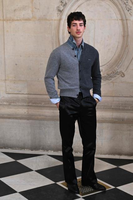 Spanish actor Manu Rios poses for a photocall ahead of the Dior Menswear Ready-to-wear Fall-Winter 2026/2027 collection as part of the Men Paris Fashion Week in Paris on January 21, 2026.  (Photo by Blanca CRUZ / AFP)