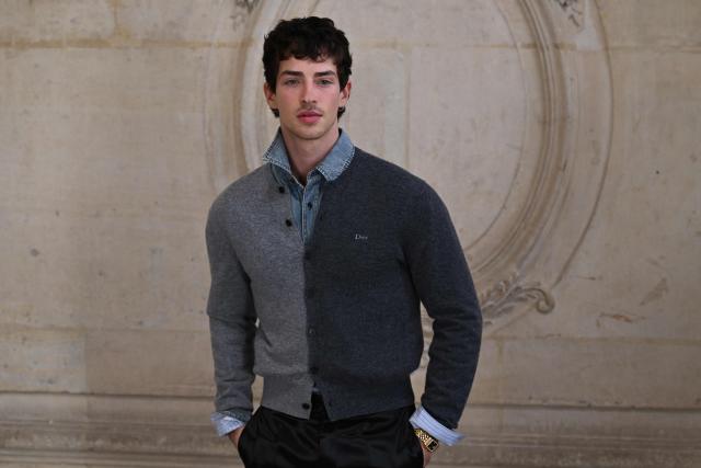 Spanish actor Manu Rios poses for a photocall ahead of the Dior Menswear Ready-to-wear Fall-Winter 2026/2027 collection as part of the Men Paris Fashion Week in Paris on January 21, 2026.  (Photo by Blanca CRUZ / AFP)