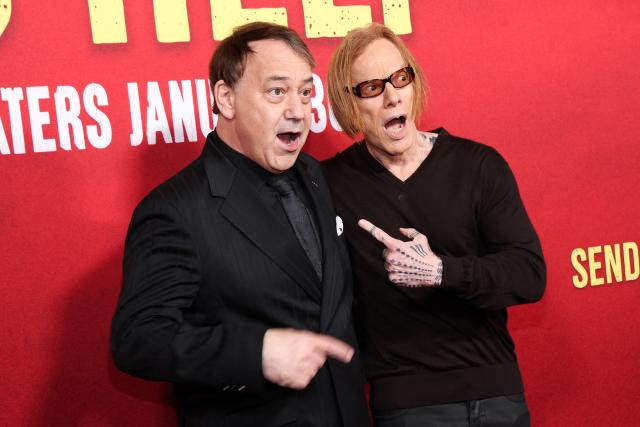 US director Sam Raimi (L) and US composer Danny Elfman attend the world premiere of 20th Century Studios' "Send Help" at the TCL Chinese Theatre in Hollywood, California, on January 21, 2026. (Photo by VALERIE MACON / AFP)