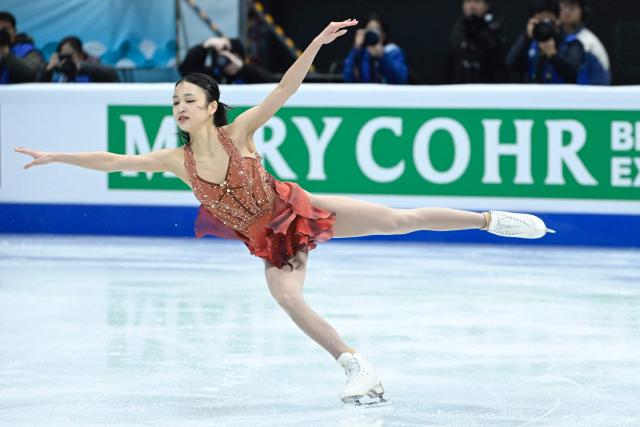 China’s Zhu Yi performs in the women’s short program during the ISU figure skating Four Continents Championships 2026 in Beijing on January 22, 2026. (Photo by WANG Zhao / AFP)