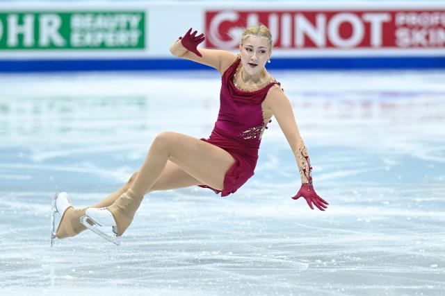 New Zealand Petra Lahti Petra Lahti falls down in the women’s short program during the ISU figure skating Four Continents Championships 2026 in Beijing on January 22, 2026. (Photo by WANG Zhao / AFP)