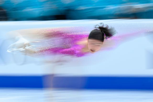 Japan’s Mone Chiba performs in the women’s short program during the ISU figure skating Four Continents Championships 2026 in Beijing on January 22, 2026. (Photo by WANG Zhao / AFP)