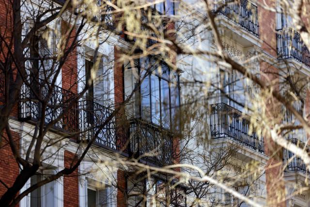 A picture taken on January 20, 2026 shows a view of buildings in the Jeronimos neighborhood in Madrid. Madrid has emerged as a coveted global luxury housing destination as Latin American and US investors fuel a real estate boom, seduced by competitive prices and high living standards. (Photo by OSCAR DEL POZO / AFP)