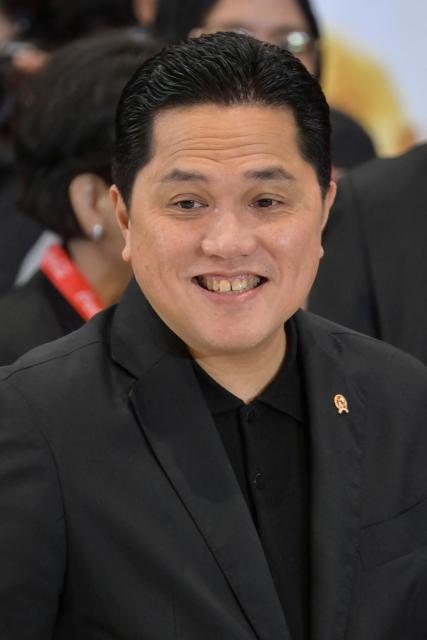 Indonesian Minister of Youth and Sports Erick Thohir attends the original FIFA World Cup 2026 Trophy Tour in Jakarta on January 22, 2026. (Photo by BAY ISMOYO / AFP)
