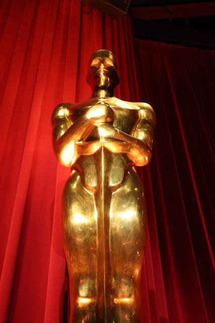 Oscar statues adorn the stage before the start of the 98th Academy Awards nominations announcement at the Samuel Goldwyn Theatre in Beverly Hills, California, January 22, 2026. (Photo by VALERIE MACON / AFP)
