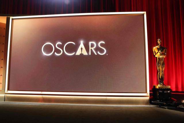 Oscar statues adorn the stage before the start of the 98th Academy Awards nominations announcement at the Samuel Goldwyn Theatre in Beverly Hills, California, January 22, 2026. (Photo by VALERIE MACON / AFP)