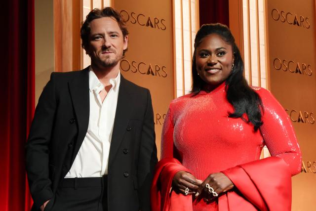 (L/R) US actors Lewis Pullman and Danielle Brooks pose for pictures during the 98th Academy Awards nominations announcement at the Samuel Goldwyn Theatre in Beverly Hills, California, January 22, 2026. (Photo by VALERIE MACON / AFP)