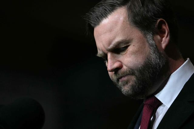 US Vice President JD Vance speaks at an industrial shipping facility on the administration’s economic agenda and impacts on the Midwest in Toledo, Ohio, on January 22, 2026. (Photo by Jim WATSON / POOL / AFP)