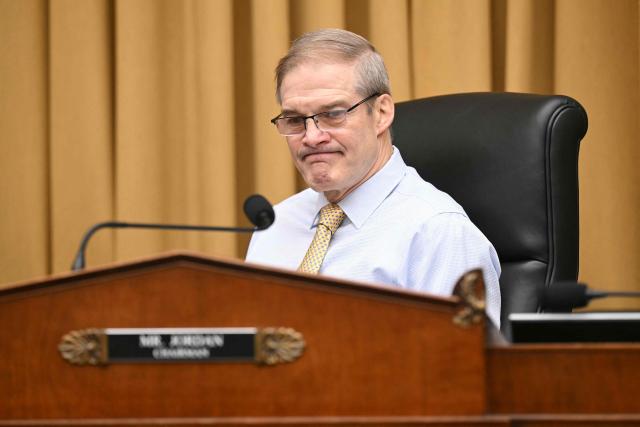 House Judiciary Committee Chairman US Representative Jim Jordan, Republican from Ohio looks on as Former US special counsel Jack Smith, testifies before the House Judiciary Committee about his investigations into President Donald Trump, in the Rayburn House Office Building on Capitol Hill in Washington, DC, on January 22, 2026. Former special counsel Jack Smith defended his prosecution of Donald Trump on Thursday, accusing him of engaging in a "criminal scheme" to overturn the results of the 2020 presidential election he lost to Democrat Joe Biden. (Photo by SAUL LOEB / AFP)