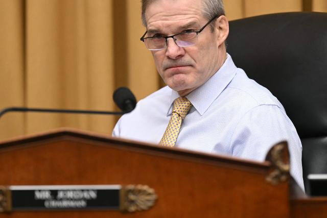 House Judiciary Committee Chairman US Representative Jim Jordan, Republican from Ohio looks on as Former US special counsel Jack Smith, testifies before the House Judiciary Committee about his investigations into President Donald Trump, in the Rayburn House Office Building on Capitol Hill in Washington, DC, on January 22, 2026. Former special counsel Jack Smith defended his prosecution of Donald Trump on Thursday, accusing him of engaging in a "criminal scheme" to overturn the results of the 2020 presidential election he lost to Democrat Joe Biden. (Photo by SAUL LOEB / AFP)