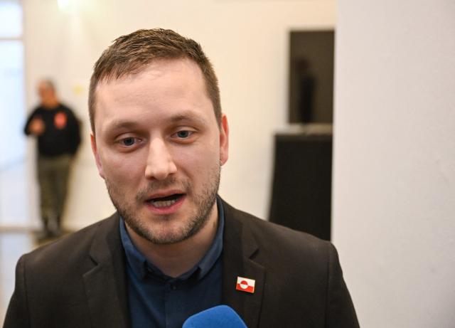 Greenland's Prime Minister Jens-Frederik Nielsen addresses a press conference on January 22, 2026 in Greenland's capital Nuuk. (Photo by Jonathan Nackstrand / AFP)