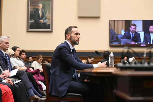 Former US special counsel Jack Smith, testifies before the House Judiciary Committee about his investigations into President Donald Trump, in the Rayburn House Office Building on Capitol Hill in Washington, DC, on January 22, 2026. Former special counsel Jack Smith defended his prosecution of Donald Trump on Thursday, accusing him of engaging in a "criminal scheme" to overturn the results of the 2020 presidential election he lost to Democrat Joe Biden. (Photo by SAUL LOEB / AFP)