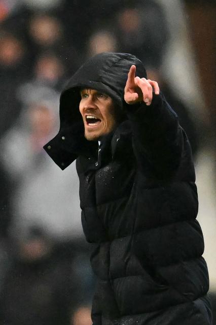 Rangers' German head coach Danny Rohl shouts instructions to the players from the touchline during the UEFA Europa League, league-stage football match between Rangers and Ludogorets Razgrad at the Ibrox Stadium in Glasgow on January 22, 2026. (Photo by ANDY BUCHANAN / AFP)