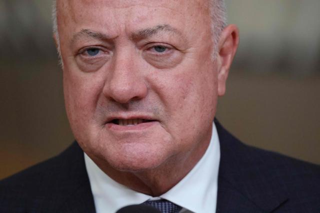 Austria's Chancellor Christian Stocker speaks to the press after an emergency meeting of the European Council over US President's Greenland threats, at the European headquarters in Brussels, on January 22, 2026. EU leaders meet on January 22, 2026, for an emergency summit on threats by US President to impose tariffs on countries opposed to his push to take Greenland, with crisis talks in Brussels coming to weigh potential countermeasures against the United States. (Photo by Ludovic MARIN / AFP)