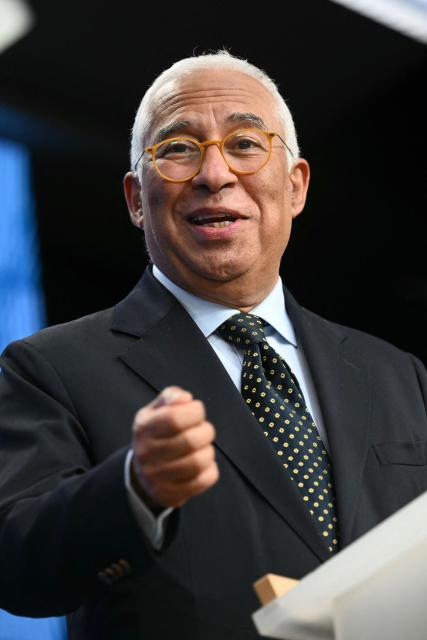 European Council President Antonio Costa delivers a speech for a closing press conference after an emergency meeting of the European Council over US President's Greenland threats, at the European headquarters in Brussels, on January 22, 2026. EU leaders meet on January 22, 2026, for an emergency summit on threats by US President to impose tariffs on countries opposed to his push to take Greenland, with crisis talks in Brussels coming to weigh potential countermeasures against the United States. (Photo by NICOLAS TUCAT / AFP)
