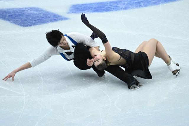 Canada’s Jamie Fournier and Everest Zhu perform in the ice dance free skating during the ISU figure skating Four Continents Championships 2026 in Beijing on January 23, 2026. (Photo by WANG Zhao / AFP)
