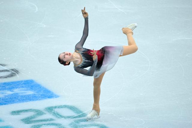 Kazakhstan‘s Amira Irmatova performs in the women’s free skating during the ISU figure skating Four Continents Championships 2026 in Beijing on January 23, 2026. (Photo by WANG Zhao / AFP)