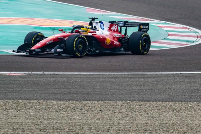 Lewis Hamilton of Great Britain  steers the new Formula 1 Ferrari SF-26 during tests at Fiorano Circuit in Fiorano Modenese, on January 23, 2026. (Photo by Federico SCOPPA / AFP)