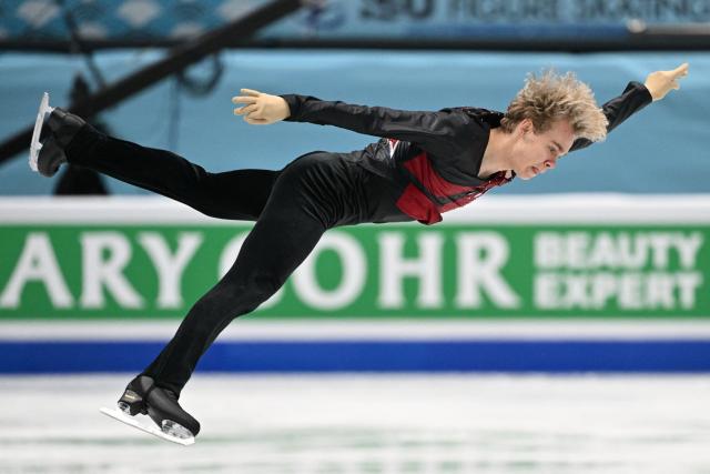 Kazakhstan’s Oleg Melnikov competes in the men’s short program at the ISU Four Continents figure skating championships in Beijing on January 24, 2026. (Photo by Greg Baker / AFP)