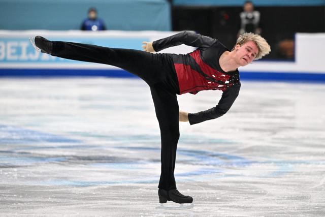 Kazakhstan’s Oleg Melnikov competes in the men’s short program at the ISU Four Continents figure skating championships in Beijing on January 24, 2026. (Photo by Greg Baker / AFP)