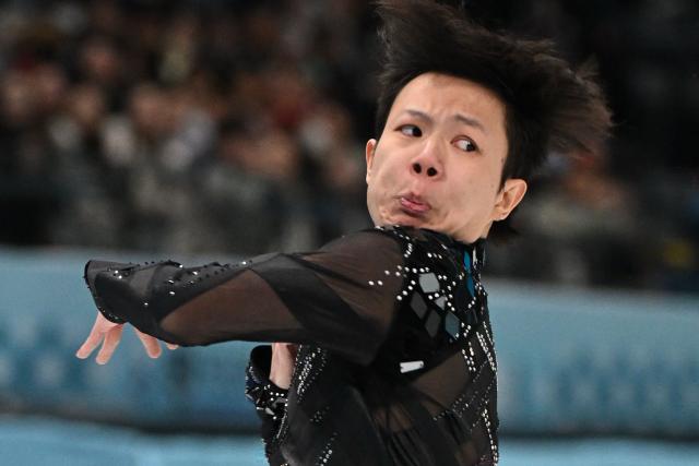 China’s Peng Zhiming competes in the men’s short program at the ISU Four Continents Figure Skating Championships in Beijing on January 24, 2026. (Photo by Greg Baker / AFP)