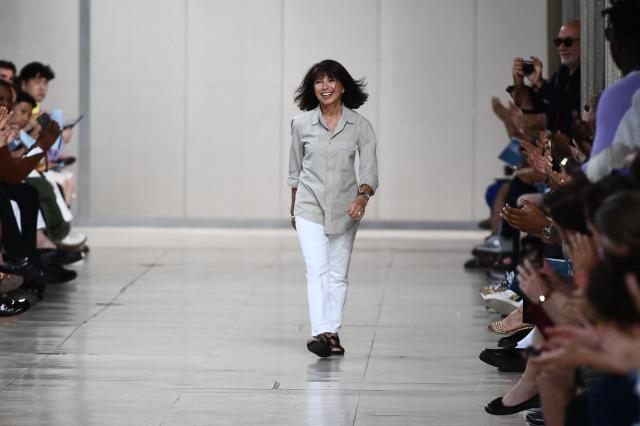 (FILES) French fashion designer for Hermes, Veronique Nichanian presents the Hermes Menswear Spring-Summer 2024 show as part of the Paris Fashion Week, in Paris on June 24, 2023. French designer Veronique Nichanian will present her latest Hermes collection on January 24, 2026 after 37 years at the helm of the men's collections. (Photo by Christophe ARCHAMBAULT / AFP)