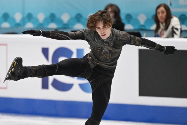 Kazakhstan’s Mikhail Shaidorov competes in the men’s short program at the ISU Four Continents Figure Skating Championships in Beijing on January 24, 2026. (Photo by GREG BAKER / AFP)