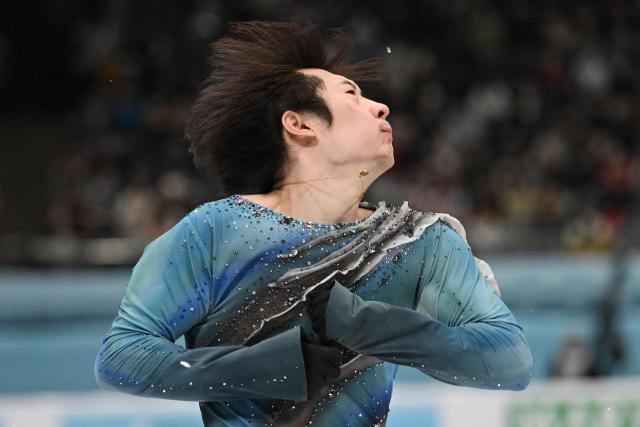 China’s Jin Boyang competes in the men’s short program at the ISU Four Continents Figure Skating Championships in Beijing on January 24, 2026. (Photo by GREG BAKER / AFP)