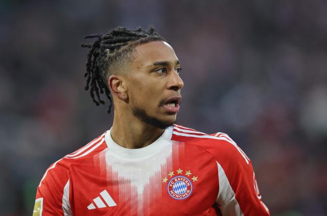 Bayern Munich's French midfielder #17 Michael Olise reacts after the German first division Bundesliga football match between FC Bayern Munich and FC Augsburg in Munich, southern Germany, on January 24, 2026. (Photo by Alexandra BEIER / AFP) / DFL REGULATIONS PROHIBIT ANY USE OF PHOTOGRAPHS AS IMAGE SEQUENCES AND/OR QUASI-VIDEO