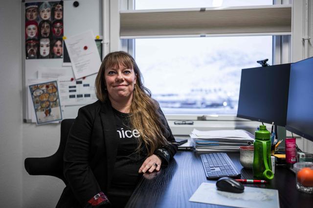 Chief program officer in Unicef, Tina Dam is photographed in Nuuk, Greenland, on January 21, 2026. "My children are safe with me": in a café in Nuuk, the capital of Greenland, Lykke looks fondly at her four sons and daughters as they sip hot chocolate, seemingly unaware of the turmoil in the world. (Photo by Jonathan NACKSTRAND / AFP)