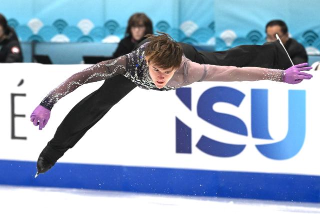 Australia’s Douglas Gerber competes in the men’s free skating at the ISU Four Continents Figure Skating Championships in Beijing on January 25, 2026. (Photo by Greg Baker / AFP)