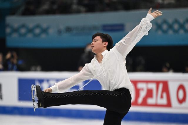South Korea’s Kim Hyung-yeom competes in the men’s free skating at the ISU Four Continents Figure Skating Championships in Beijing on January 25, 2026. (Photo by Greg Baker / AFP)