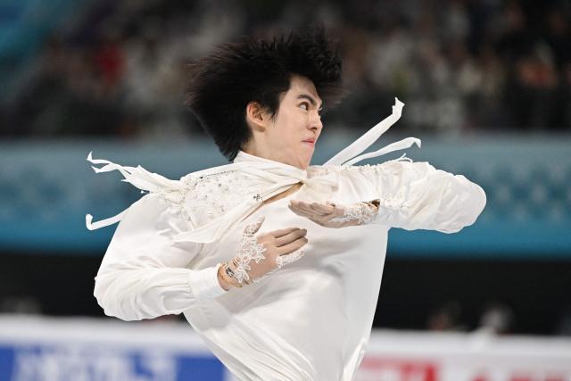 South Korea’s Cha Jun-hwan competes in the men’s free skating at the ISU Four Continents Figure Skating Championships in Beijing on January 25, 2026. (Photo by GREG BAKER / AFP)