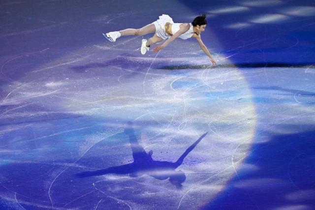 South Korea's Lee Hae-in performs in the gala exhibition at the ISU Four Continents Figure Skating Championships in Beijing on January 25, 2026. (Photo by GREG BAKER / AFP)