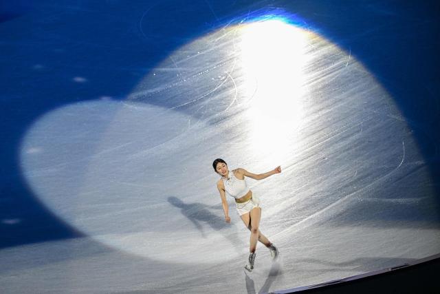 South Korea's Lee Hae-in performs in the gala exhibition at the ISU Four Continents Figure Skating Championships in Beijing on January 25, 2026. (Photo by GREG BAKER / AFP)