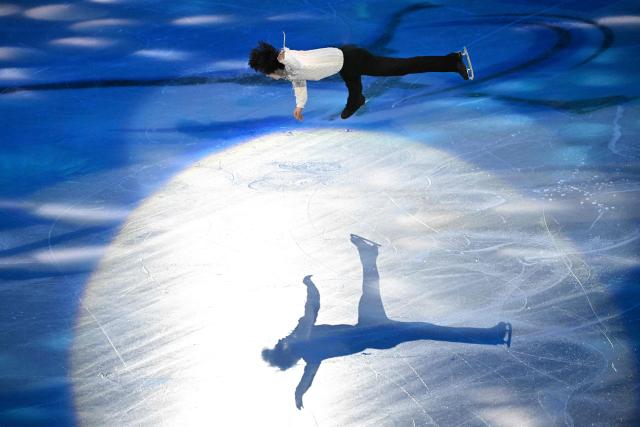 South Korea’s Cha Jun-hwan performs in the gala exhibition at the ISU Four Continents Figure Skating Championships in Beijing on January 25, 2026. (Photo by GREG BAKER / AFP)