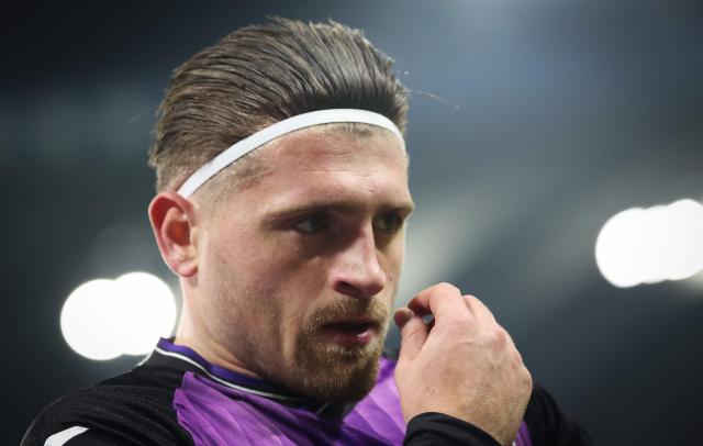 RSC Anderlecht's Belgian forward #91 Adriano Bertaccini reacts during the Belgian "Pro League" First Division football match between RSC Anderlecht and FCV Dender EH at the Constant Vanden Stock Stadium in Brussels on January 25, 2026. (Photo by VIRGINIE LEFOUR / BELGA / AFP) / Belgium OUT