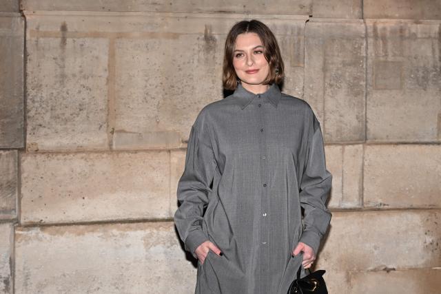 French actress Valerie Donzelli poses for a photocall upon arrival to attend the Jacquemus Menswear ready-to-wear Fall-Winter 2026/2027 collection as part of the Men Paris Fashion Week in Paris on January 25, 2026. (Photo by Blanca CRUZ / AFP)
