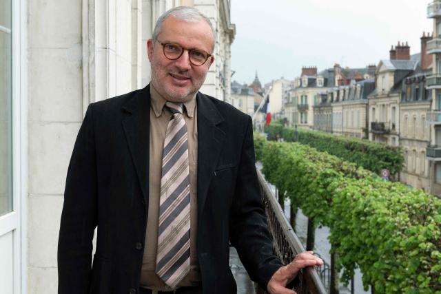 (FILES) Mayor of Nevers and head of the LREM ruling party list for the June 2021 regional elections in Bourgogne-Franche Comte Denis Thuriot poses in Nevers on April 28, 2021. An early adopter of the movement, Nevers mayor Denis Thuriot has turned his city into a laboratory for the ‘neither right nor left’ approach. But today, two candidates are running against him, and the “traditional” parties believe in their resurrection. ‘Macronism is over,’ they assert. (Photo by Thierry ZOCCOLAN / AFP)