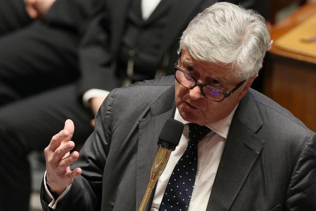 Frances junior Minister in charge of external trade Nicolas Forissier gestures as he delivers a speech during a session of questions to the government at The National Assembly, France's lower house parliament, in Paris on January 27, 2026. On January 27, 2026, the Assembly is expected to reject two new motions of no confidence tabled by the left outside the PS and the far right, in response to Sebastien Lecornu's decision to once again use Article 49.3 to push through the expenditure section and the entire state budget for 2026. (Photo by Dimitar DILKOFF / AFP)