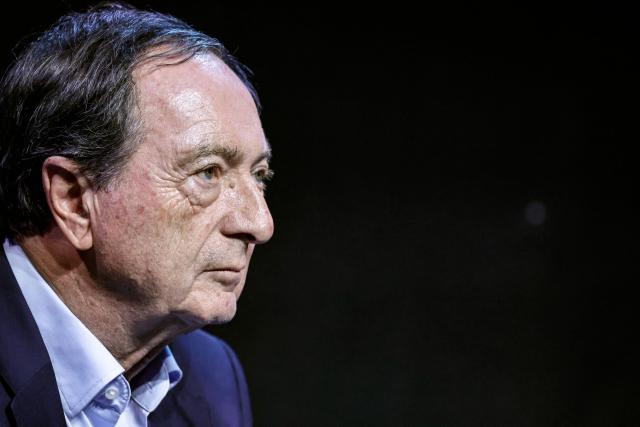 Michel-Edouard Leclerc, chairman of the strategic committee of French supermarket leader E.Leclerc, looks on during a meeting of French liberal party Rennaissance ahead of the French 2027 presidential election, in Paris on January 27, 2026. (Photo by STEPHANE DE SAKUTIN / AFP)