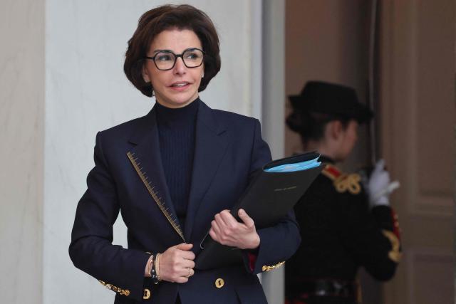 France's Culture Minister Rachida Dati leaves after attending the weekly cabinet meeting at The Elysee Presidential Palace, in Paris, on January 28, 2026. (Photo by Ludovic MARIN / AFP)