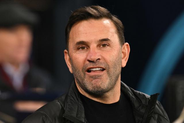 Galatasaray's Turkish head coach Okan Buruk reacts ahead of the UEFA Champions League football match between Manchester City and Galatasaray at the Etihad Stadium in Manchester, north west England, on January 28, 2026. (Photo by Oli SCARFF / AFP)