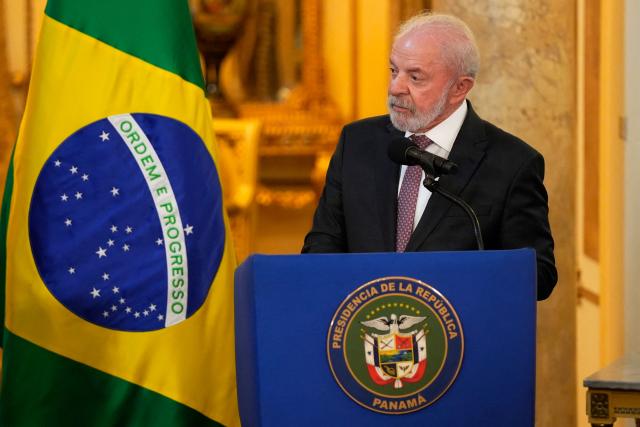 Brazil’s President Luiz Inacio Lula da Silva delivers a speech after receiving a decoration from Panama’s President Josй Raъl Mulino at the Palacio de las Garzas in Panama City on January 28, 2026, in the framework of the Latin America and the Caribbean International Economic Forum. The Latin America and Caribbean International Economic Forum 2026, organized by CAF (the Development Bank of Latin America and the Caribbean) in partnership with the Government of Panama, brings together business leaders and regional figures. (Photo by ARNULFO FRANCO / AFP)