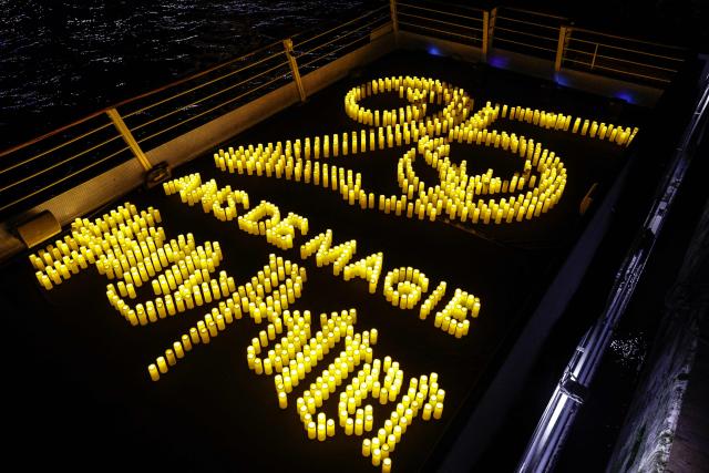 This photograph shows a celebration of the 25th anniversary of the Harry Potter movie franchise in Paris on January 28, 2026. (Photo by STEPHANE DE SAKUTIN / AFP)