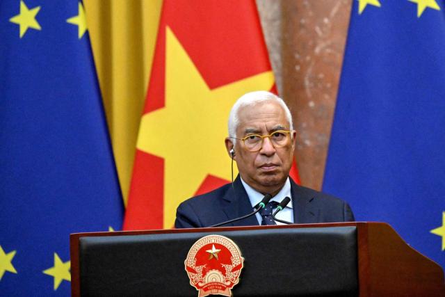 European Council President Antonio Costa speaks during a press briefing with Vietnam's President Luong Cuong at the Presidential Palace in Hanoi on January 29, 2026. (Photo by Nhac NGUYEN / POOL / AFP)