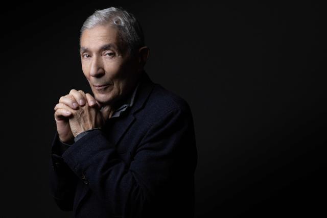 (FILES) French-Algerian writer Boualem Sansal poses during a photo session in Paris on November 25, 2025. Boualem Sansal was elected on January 29, 2026 as a member of the Academie Francaise (French Academy), nearly three months after his release from prison in Algeria. (Photo by JOEL SAGET / AFP)