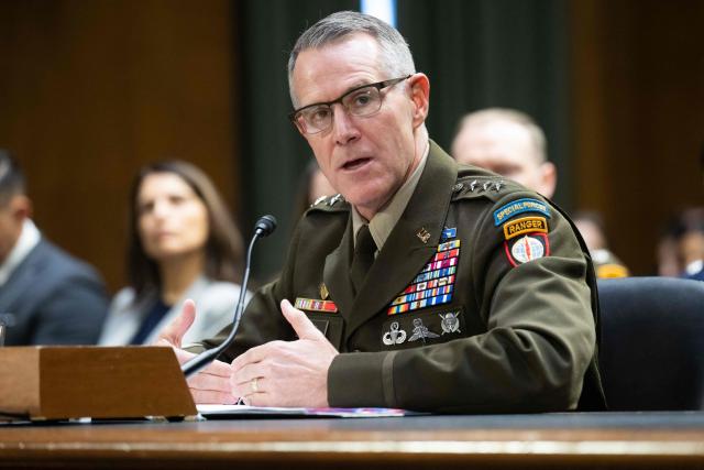 US Army Lt. Gen. Joshua M. Rudd nominee for Director of the National Security Agency (NSA), testifies during a Senate Intelligence Committee hearing on his nomination to be director of the National Security Agency (NSA), on Capitol Hill in Washington, DC, January 29, 2026. (Photo by SAUL LOEB / AFP)