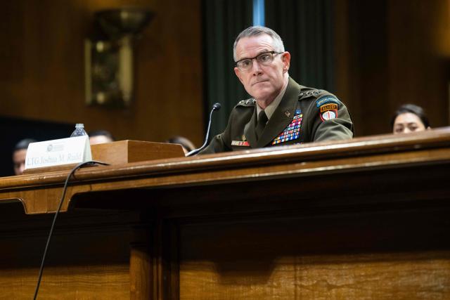 US Army Lt. Gen. Joshua M. Rudd testifies during a Senate Intelligence Committee hearing on his nomination to be director of the National Security Agency (NSA), on Capitol Hill in Washington, DC, January 29, 2026. (Photo by SAUL LOEB / AFP)